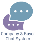 company and buyer chat system icon